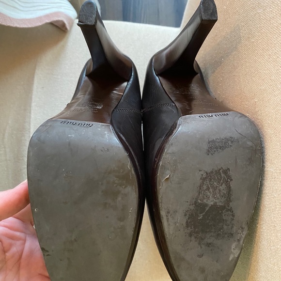MiuMiu Brown leather Boots size 40 1/2 - Picture 2 of 9